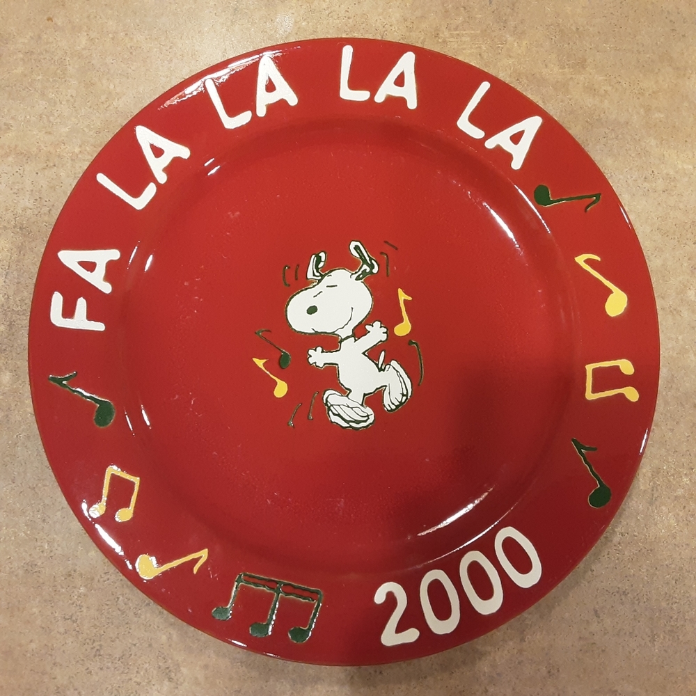 Vintage Waechtersbach Snoopy Christmas plate year 2000